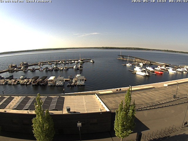 Archiv Foto Webcam Blick auf den Stadthafen und den Senftenberger See