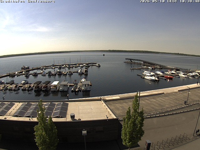 Archiv Foto Webcam Blick auf den Stadthafen und den Senftenberger See