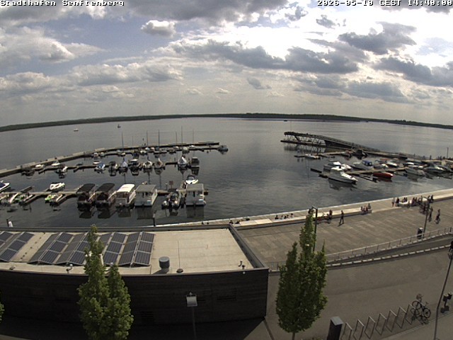 Archiv Foto Webcam Blick auf den Stadthafen und den Senftenberger See