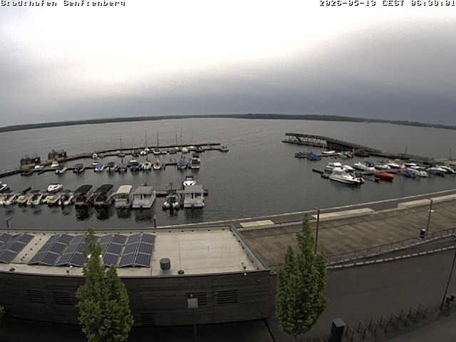 Archiv Foto Webcam Blick auf den Stadthafen und den Senftenberger See