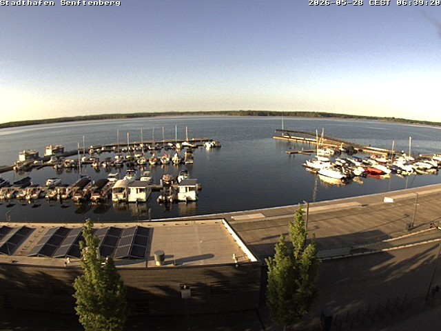 Archiv Foto Webcam Blick auf den Stadthafen und den Senftenberger See