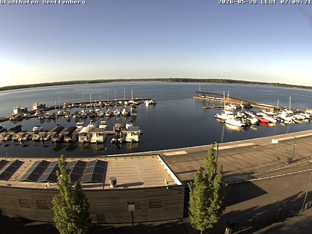 Archiv Foto Webcam Blick auf den Stadthafen und den Senftenberger See
