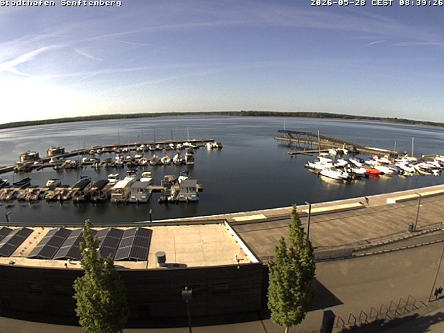 Archiv Foto Webcam Blick auf den Stadthafen und den Senftenberger See