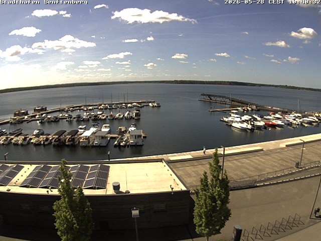 Archiv Foto Webcam Blick auf den Stadthafen und den Senftenberger See