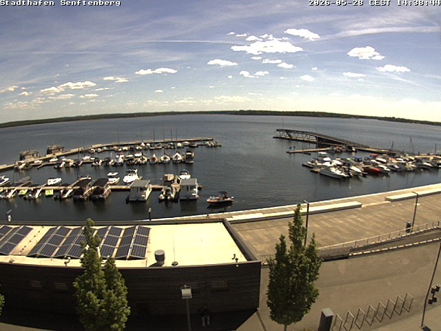 Archiv Foto Webcam Blick auf den Stadthafen und den Senftenberger See