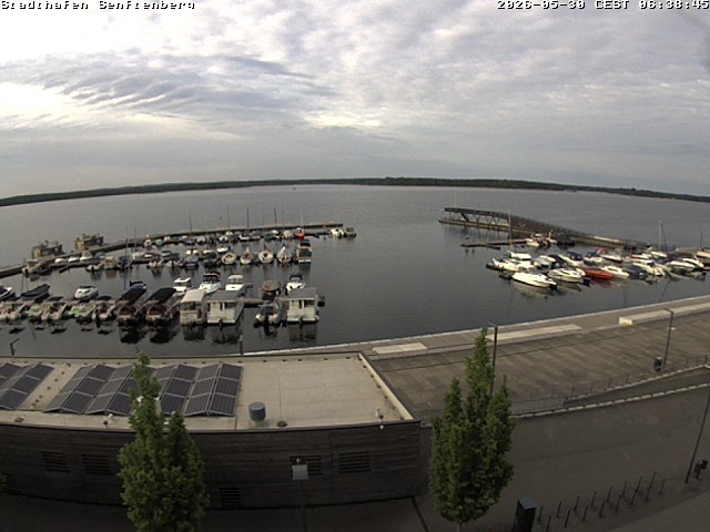 Archiv Foto Webcam Blick auf den Stadthafen und den Senftenberger See