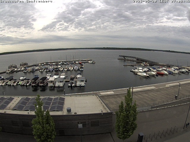 Archiv Foto Webcam Blick auf den Stadthafen und den Senftenberger See