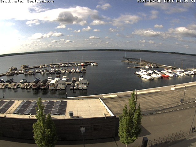 Archiv Foto Webcam Blick auf den Stadthafen und den Senftenberger See