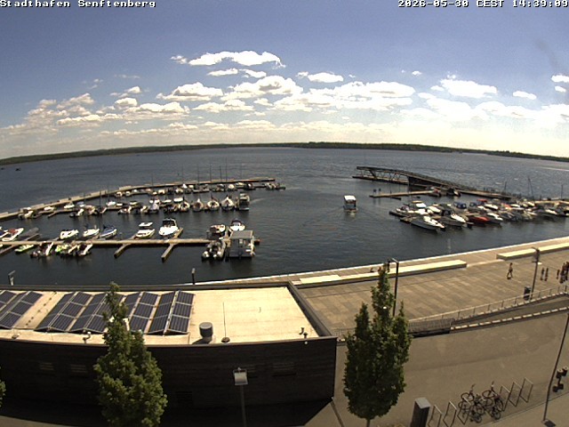 Archiv Foto Webcam Blick auf den Stadthafen und den Senftenberger See