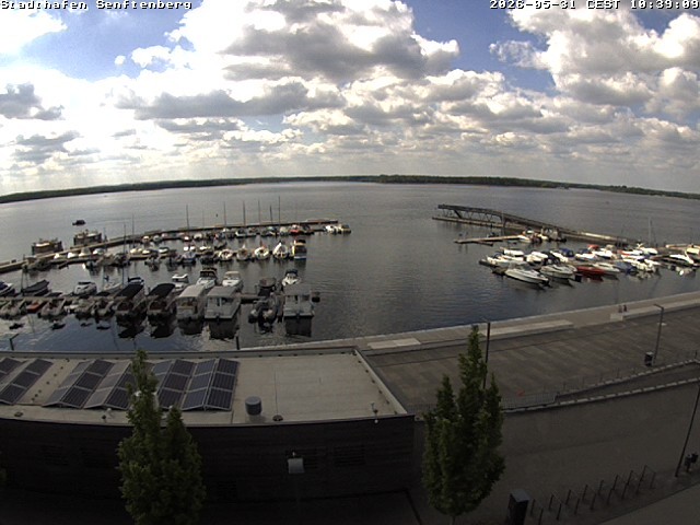 Archiv Foto Webcam Blick auf den Stadthafen und den Senftenberger See