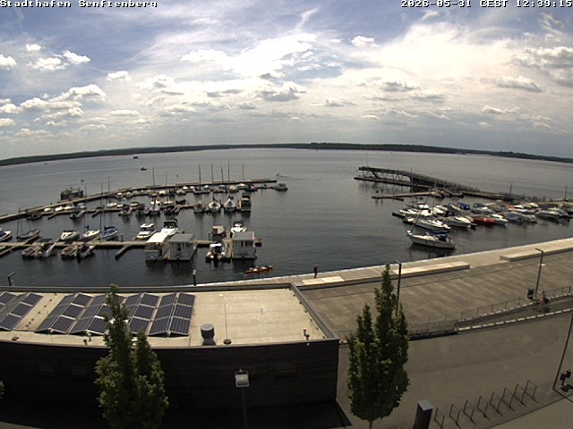 Archiv Foto Webcam Blick auf den Stadthafen und den Senftenberger See