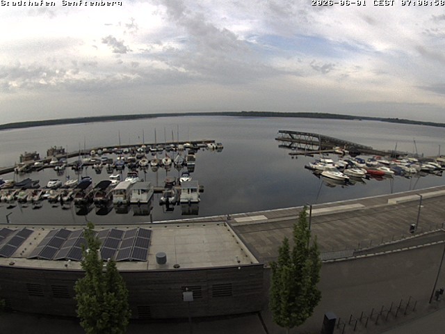 Archiv Foto Webcam Blick auf den Stadthafen und den Senftenberger See