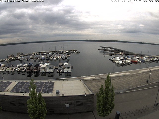 Archiv Foto Webcam Blick auf den Stadthafen und den Senftenberger See