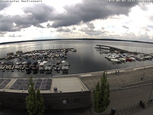 Archiv Foto Webcam Blick auf den Stadthafen und den Senftenberger See