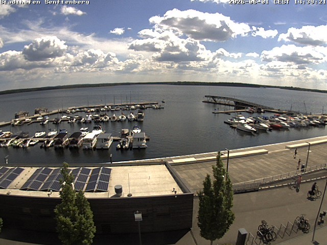 Archiv Foto Webcam Blick auf den Stadthafen und den Senftenberger See
