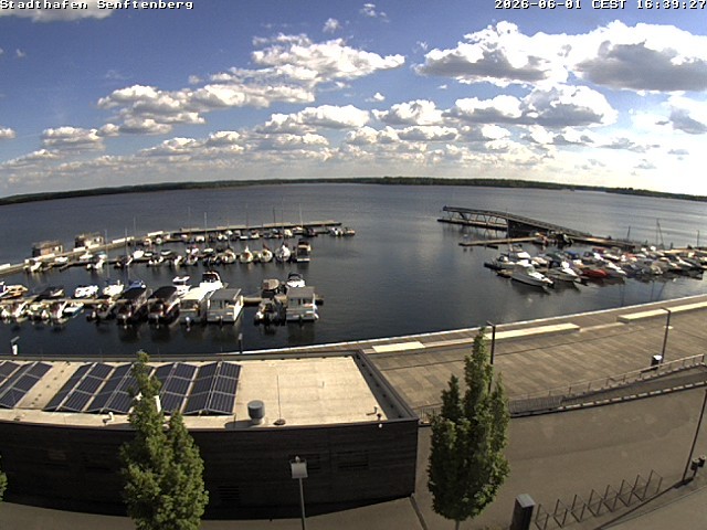 Archiv Foto Webcam Blick auf den Stadthafen und den Senftenberger See