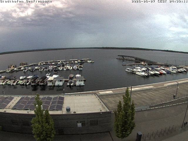 Archiv Foto Webcam Blick auf den Stadthafen und den Senftenberger See