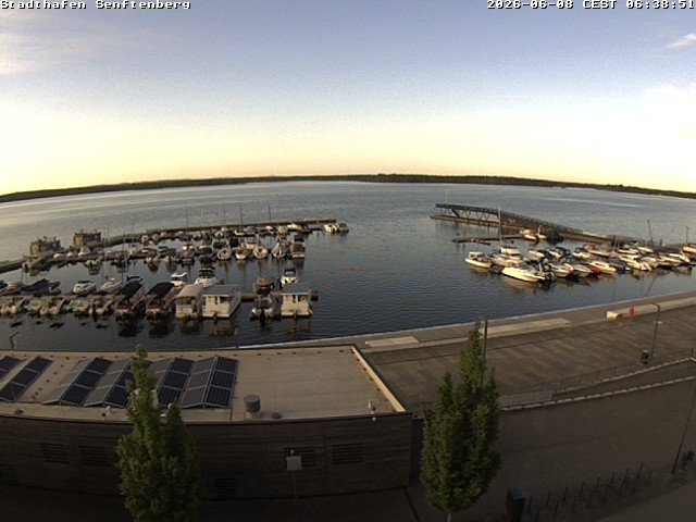 Archiv Foto Webcam Blick auf den Stadthafen und den Senftenberger See