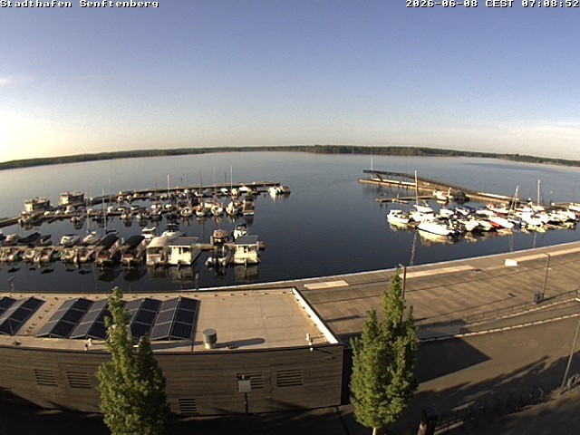 Archiv Foto Webcam Blick auf den Stadthafen und den Senftenberger See