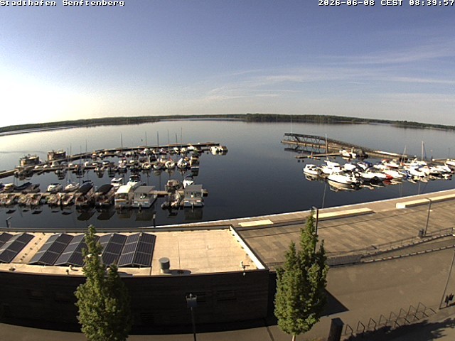 Archiv Foto Webcam Blick auf den Stadthafen und den Senftenberger See