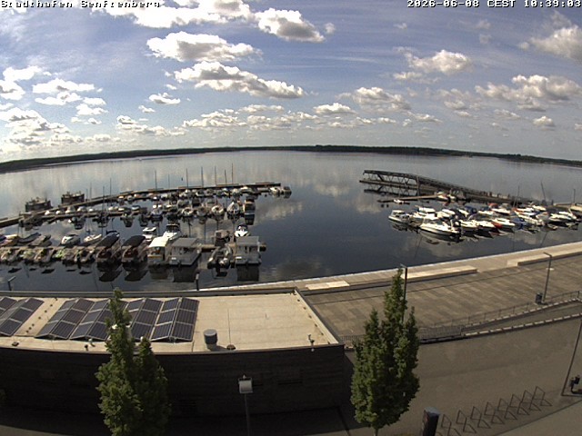 Archiv Foto Webcam Blick auf den Stadthafen und den Senftenberger See