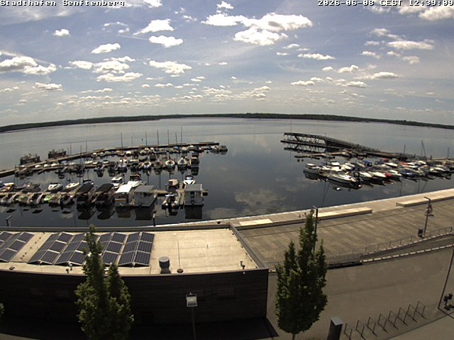Archiv Foto Webcam Blick auf den Stadthafen und den Senftenberger See
