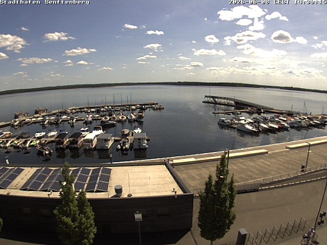 Archiv Foto Webcam Blick auf den Stadthafen und den Senftenberger See
