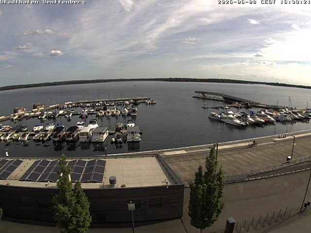 Archiv Foto Webcam Blick auf den Stadthafen und den Senftenberger See
