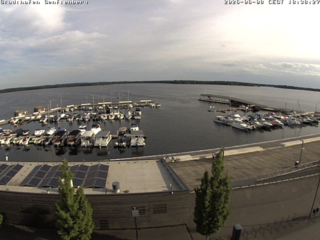 Archiv Foto Webcam Blick auf den Stadthafen und den Senftenberger See
