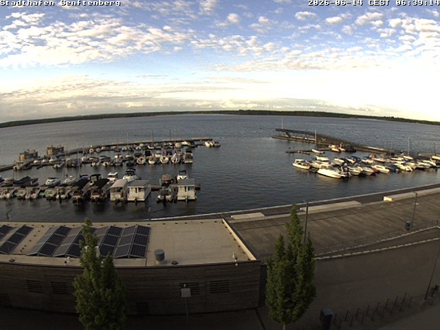 Archiv Foto Webcam Blick auf den Stadthafen und den Senftenberger See