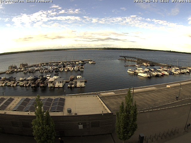 Archiv Foto Webcam Blick auf den Stadthafen und den Senftenberger See