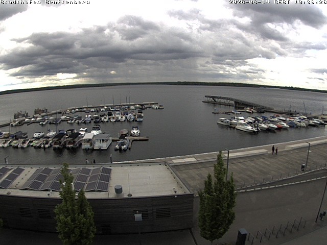 Archiv Foto Webcam Blick auf den Stadthafen und den Senftenberger See