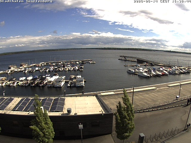 Archiv Foto Webcam Blick auf den Stadthafen und den Senftenberger See