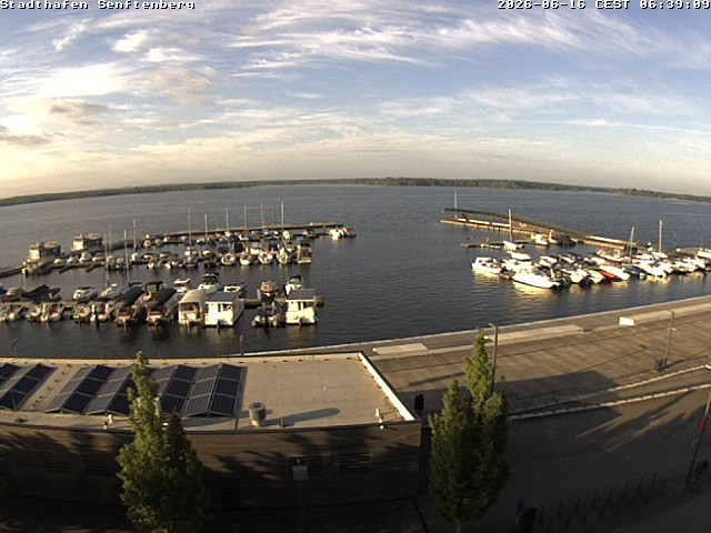 Archiv Foto Webcam Blick auf den Stadthafen und den Senftenberger See