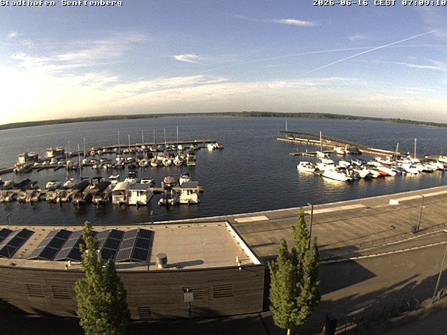 Archiv Foto Webcam Blick auf den Stadthafen und den Senftenberger See