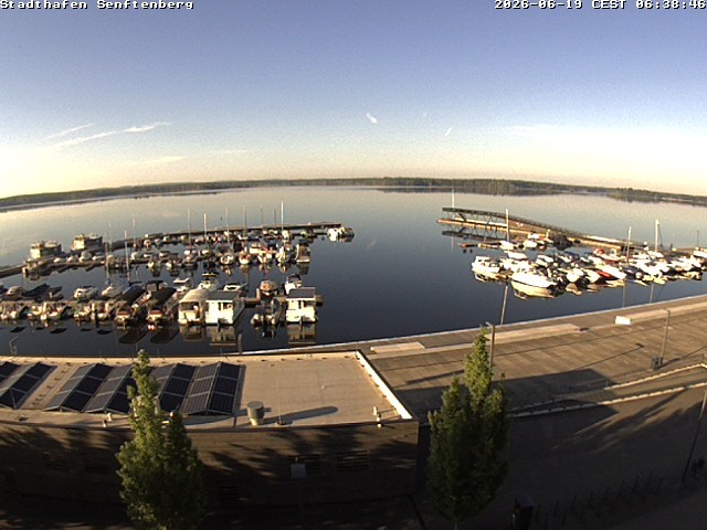 Archiv Foto Webcam Blick auf den Stadthafen und den Senftenberger See