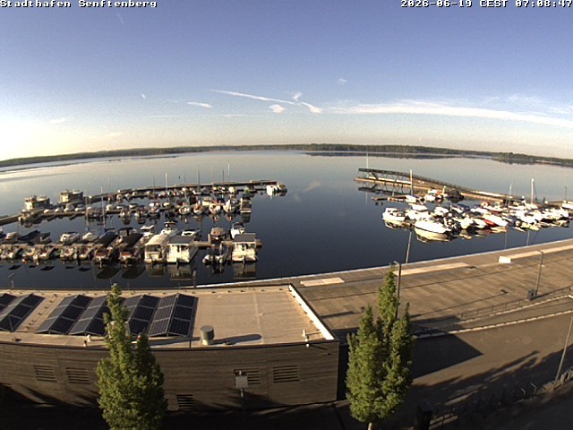 Archiv Foto Webcam Blick auf den Stadthafen und den Senftenberger See