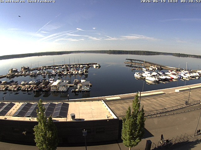 Archiv Foto Webcam Blick auf den Stadthafen und den Senftenberger See