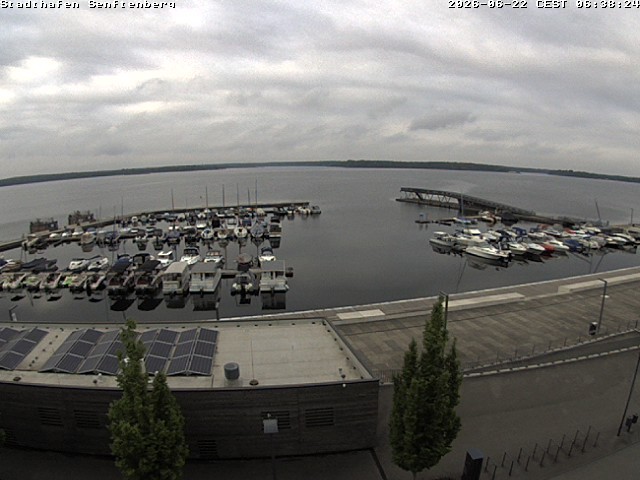 Archiv Foto Webcam Blick auf den Stadthafen und den Senftenberger See
