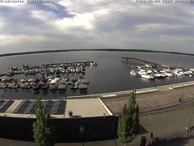 Archiv Foto Webcam Blick auf den Stadthafen und den Senftenberger See