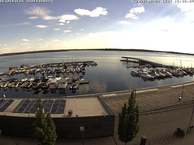 Archiv Foto Webcam Blick auf den Stadthafen und den Senftenberger See