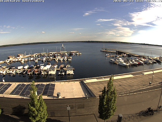 Archiv Foto Webcam Blick auf den Stadthafen und den Senftenberger See