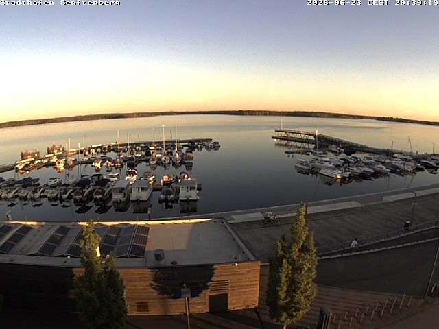 Archiv Foto Webcam Blick auf den Stadthafen und den Senftenberger See