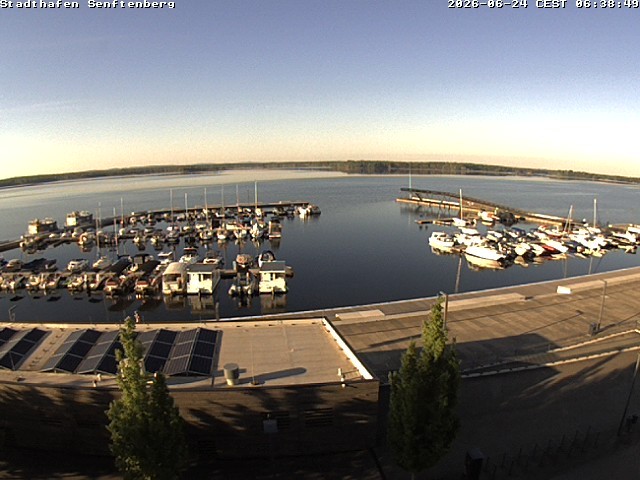 Archiv Foto Webcam Blick auf den Stadthafen und den Senftenberger See
