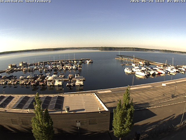 Archiv Foto Webcam Blick auf den Stadthafen und den Senftenberger See