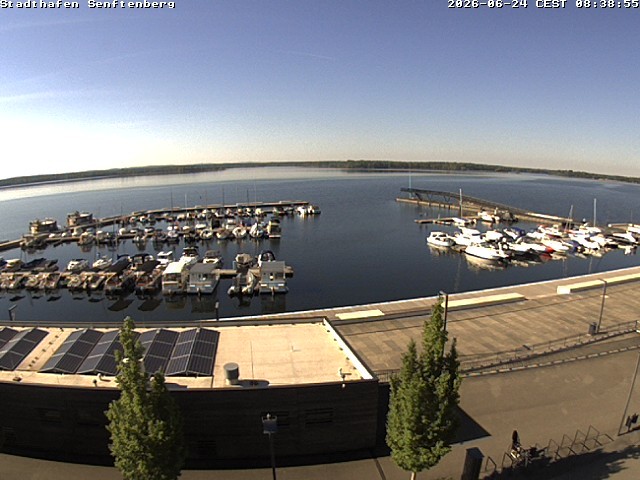 Archiv Foto Webcam Blick auf den Stadthafen und den Senftenberger See