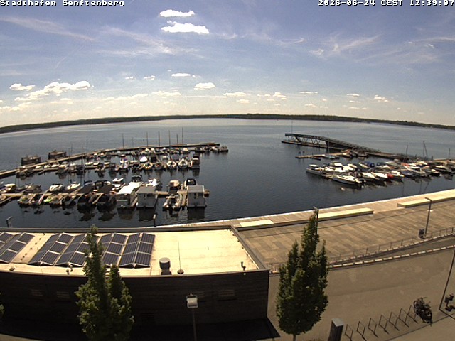 Archiv Foto Webcam Blick auf den Stadthafen und den Senftenberger See