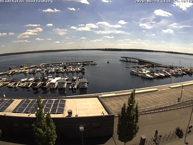 Archiv Foto Webcam Blick auf den Stadthafen und den Senftenberger See