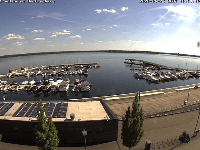 Archiv Foto Webcam Blick auf den Stadthafen und den Senftenberger See