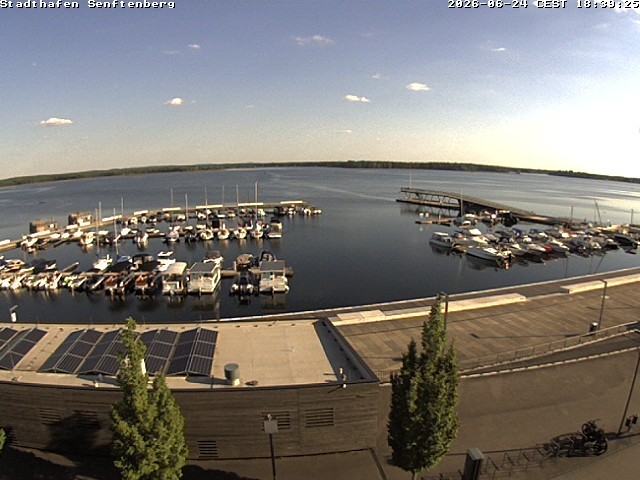 Archiv Foto Webcam Blick auf den Stadthafen und den Senftenberger See